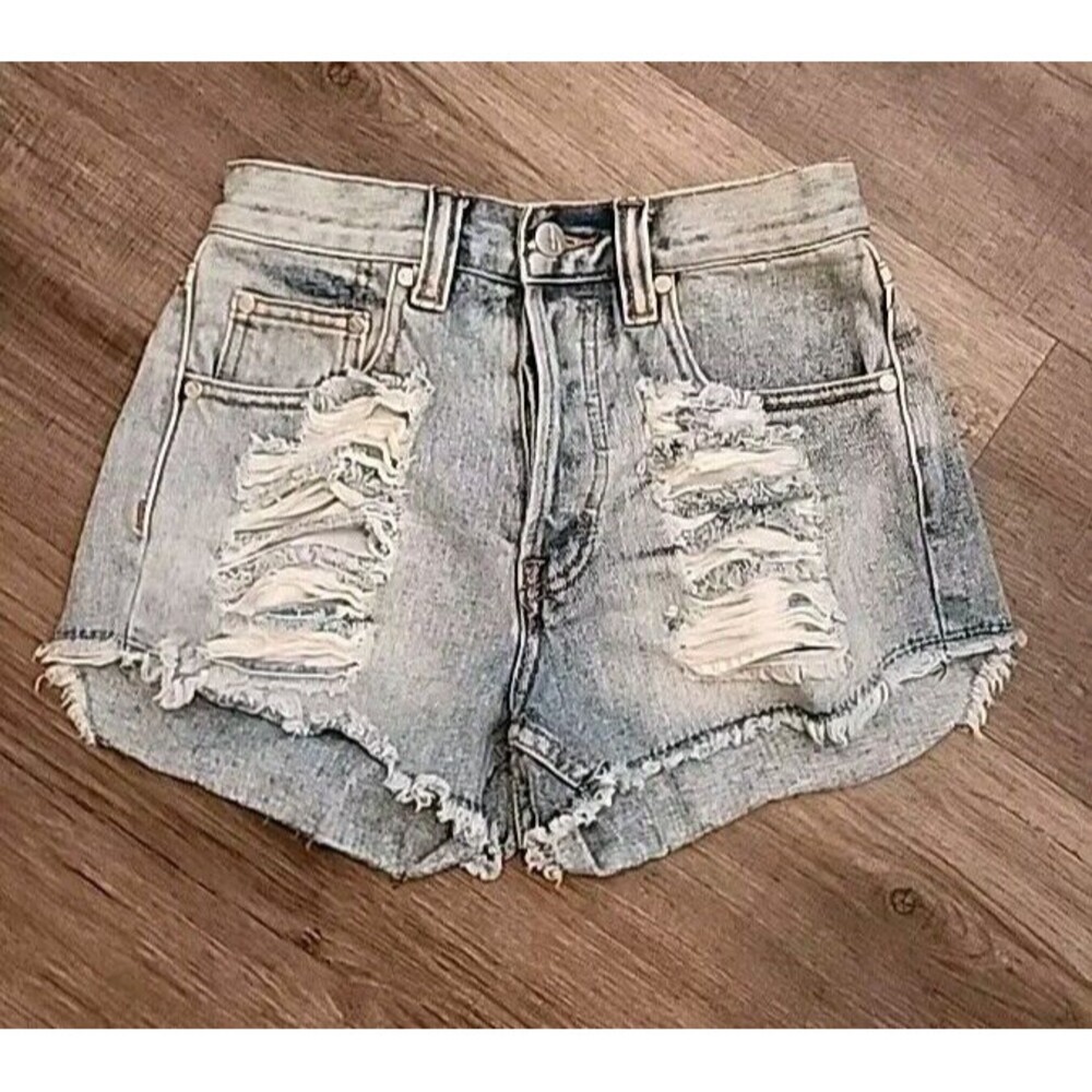 Minkpink Denim Shorts XS Juniors Distressed Womens Cut Offs